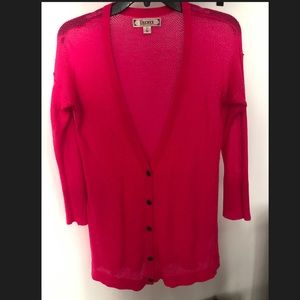 Hot Pink mid sleeve cardigan